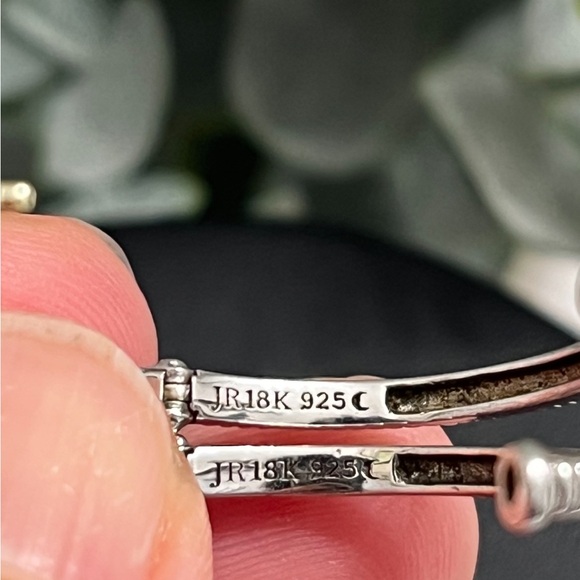 Judith Ripka Diamond Hoop earrings - Picture 10 of 14